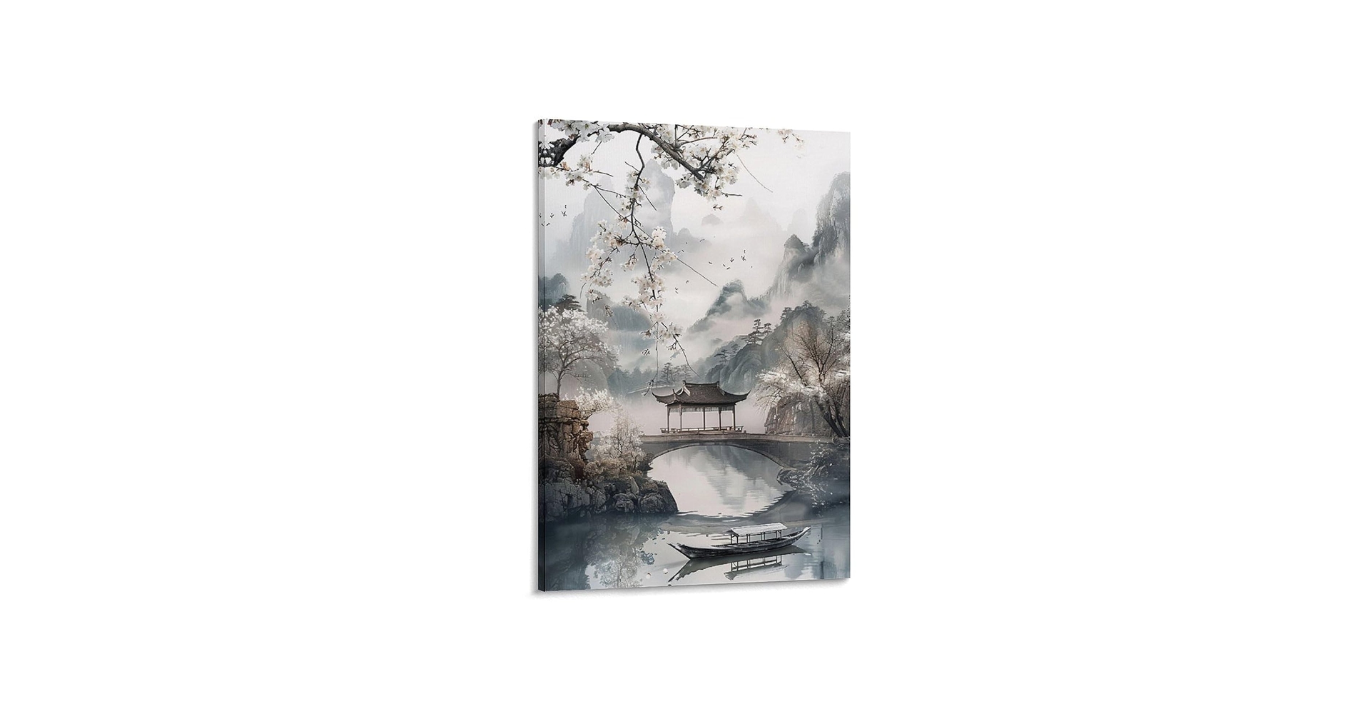 Amazon.co.jp: 絵画 中国風の風景水墨画インテリア 絵画 美しい